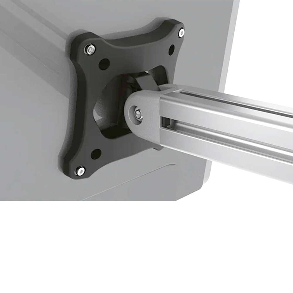 70-000-1 MODULAR SOLUTIONS MONITOR MOUNT, BLACK STEEL, ADJUSTABLE AND SWIVELING FEATURES, WITH HARDWARE